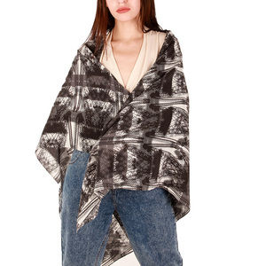 ATHENA PROCOPIOU BLACK, WHITE PAISLEY TIE | WOMENS SIZE 125X125